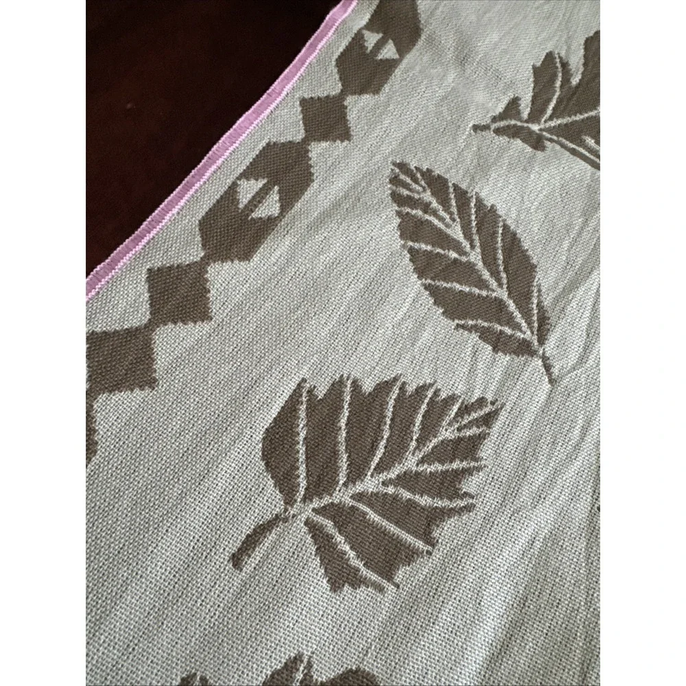 Anthropologie‎ Danika Kitchen Towel Dish Tea Scandi Modern Oak Leaf Geometric